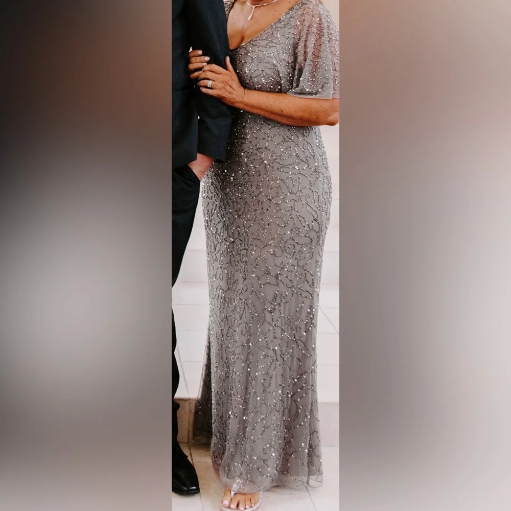 J Kara Beaded Evening Dress - Picture 3 of 5